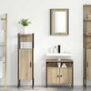 vidaXL Juego de muebles de ba&ntilde;o 3 pcs Marr&oacute;n Madera contrachapada