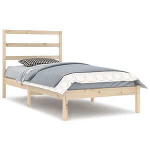 vidaXL Estructura de cama sin colch&oacute;n madera maciza de pino 90x200 cm