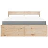 vidaXL Cama con cajones y colch&oacute;n madera maciza de pino 140x200 cm