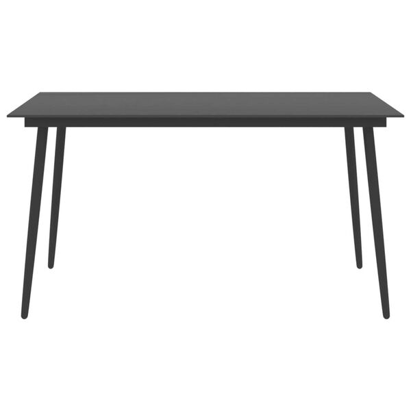 vidaXL Juego de comedor para jard&iacute;n 5 piezas negro