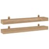 vidaXL Estantes de pared 2 unidades madera maciza de teca 90x15x4 cm