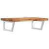 vidaXL Estante de lavabo de pared acero y madera maciza de acacia