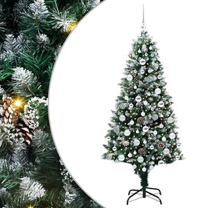 vidaXL &Aacute;rbol de Navidad artificial Verde 180 cm PVC y Acero y Pl&aacute;stico