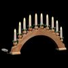 vidaXL Arco de Velas de Navidad con 10 Velas LED Marr&oacute;n 47 x 5 x 29 cm