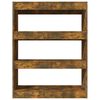 vidaXL Estantería madera contrachapada roble ahumado 80x30x103 cm