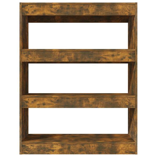 vidaXL Estantería madera contrachapada roble ahumado 80x30x103 cm