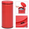 vidaXL Cubo de basura con sensor autom&aacute;tico 80 L acero al carbono rojo