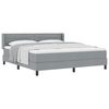 vidaXL Cama tipo Box Spring con cabecera Gris Claro 200 x 180 cm tela