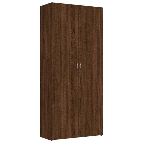 vidaXL Zapatero madera contrachapada roble marr&oacute;n 80x35,5x180cm