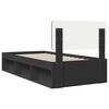 vidaXL Estructura de cama Negro 75 x 190 cm Madera de pino macizo