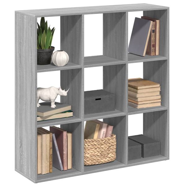 vidaXL Librer&iacute;a divisor madera ingenier&iacute;a gris Sonoma 102x29x103,5 cm
