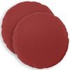 vidaXL Funda de almohada 2 pcs HEERLEN Rojo vino &Oslash; 40 cm Poli&eacute;ster