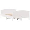vidaXL Estructura de cama sin colch&oacute;n madera de pino blanca 140x190 cm
