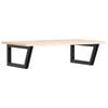 vidaXL Estante de lavabo de pared de acero y madera maciza de roble