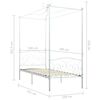 vidaXL Estructura de cama con dosel metal blanco 100x200 cm
