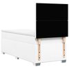 vidaXL Cama box spring con colchón cuero sintético blanco 100x200 cm
