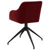 vidaXL Sillas de comedor giratorias 6 unidades tela rojo tinto