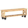 vidaXL Mueble para TV madera de mango rugosa 130x30x42 cm