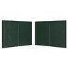 vidaXL Paredes de carpa para fiestas con cremallera 2 uds PE verde