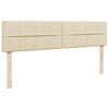 vidaXL Estructura de cama otomana con colchones tela crema 160x200cm