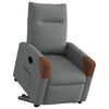 vidaXL Sillón eléctrico reclinable elevable de tela gris oscuro
