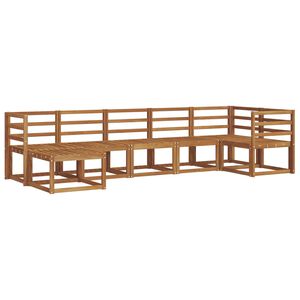 vidaXL Conjunto de sof&aacute;s de exterior 7 pcs Natural