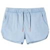 vidaXL Pantalones cortos de ni&ntilde;os azul claro vaquero suave 92