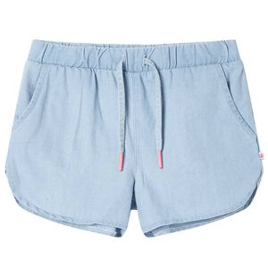vidaXL Pantalones cortos de ni&ntilde;os azul claro vaquero suave 92