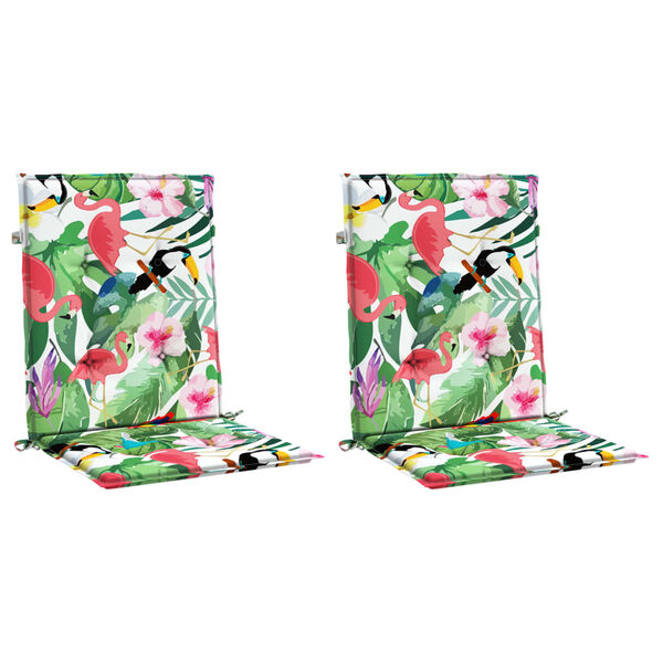 vidaXL Cojines para silla con respaldo bajo 2 uds tela multicolor
