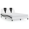vidaXL Estructura de cama Viana sin colch&oacute;n blanco negro 120x200cm