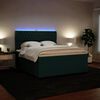 vidaXL Cama box spring con colch&oacute;n terciopelo verde oscuro 180x200 cm