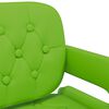 vidaXL Sillas de comedor giratorias 4 unidades cuero sint&eacute;tico verde