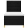 vidaXL Cama tipo Box Spring con colch&oacute;n Negro 90 x 190 cm tela