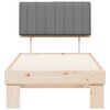 vidaXL Estructura de Cama con Cabecera Tapizada Gris Claro 90 x 190 cm