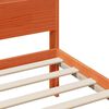 vidaXL Estructura de cama con cabecera Marr&oacute;n cera 120 x 190 cm