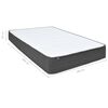 vidaXL Cama box spring tela gris oscuro 160x200 m