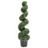 vidaXL Planta espiral de Boj artificial con macetero verde 117 cm
