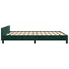 vidaXL Estructura cama sin colch&oacute;n terciopelo verde oscuro 140x200 cm