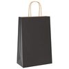 vidaXL Bolsas de papel con asas 50 uds negra 21x11x31 cm