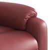 vidaXL Sill&oacute;n masaje reclinable el&eacute;ctrico cuero sint&eacute;tico rojo tinto