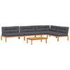 vidaXL Set de sof&aacute;s de palets de jard&iacute;n y cojines 5 pzas madera acacia