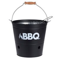ProGarden Barbacoa de cubo BBQ negro mate 26 cm