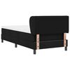 vidaXL Cama tipo Box Spring con colch&oacute;n Negro 90 x 190 cm tela