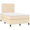 vidaXL Cama box spring con colch&oacute;n tela color crema 120x190 cm