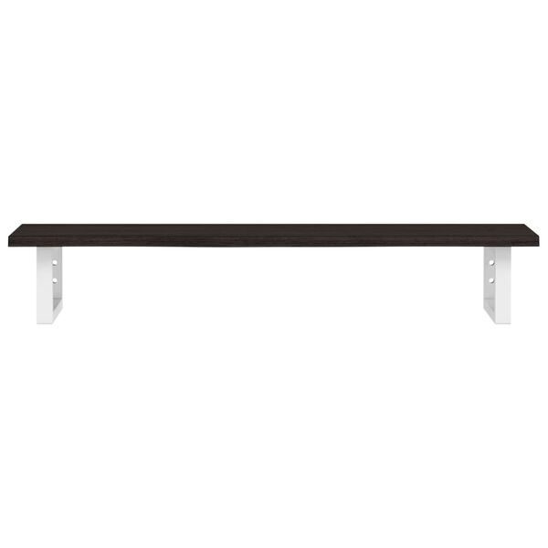 vidaXL Estante de lavabo de pared de acero y madera maciza de roble
