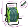 vidaXL Carrete de rollo para manguera de pie PVC verde 30 m
