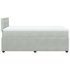 vidaXL Cama box spring con colch&oacute;n terciopelo gris claro 120x200 cm