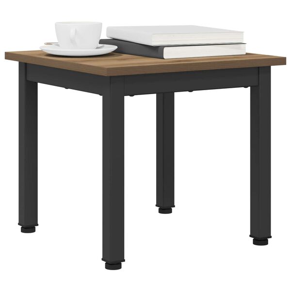 vidaXL Mesa de Caf&eacute; Roble Artesanal 40 x 40 x 36 cm