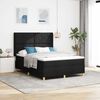vidaXL Cama tipo Box Spring con colch&oacute;n Negro 140 x 190 cm tela