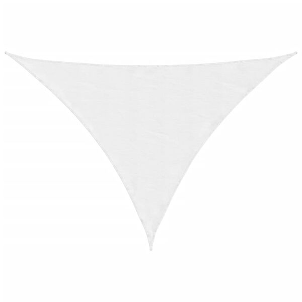 vidaXL Toldo de vela triangular tela Oxford blanco 3x4x5 m